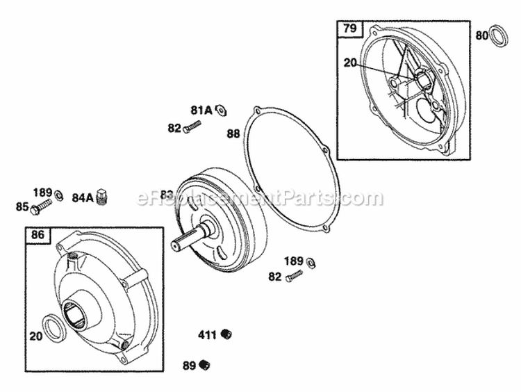 Gear Reducer Assy Diagram and Parts List for 170452-6105-01  Briggs and Stratton Engine
